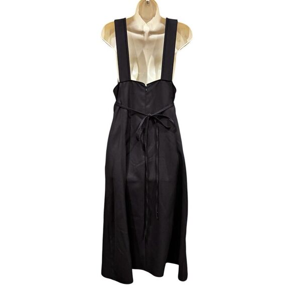 PLAN C Ruffle Midi Dress in Navy Black NWT Size 40/ US size 2/4 - Picture 7 of 10